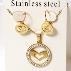 Stainless steel jewelry Earrings necklaces  set Wholesale