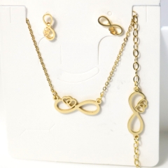 Stainless steel jewelry Earrings necklaces  set Wholesale
