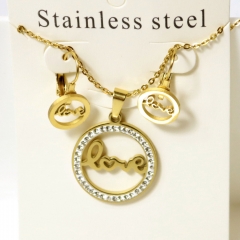 Stainless steel jewelry Earrings necklaces  set Wholesale