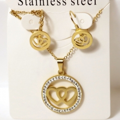 Stainless steel jewelry Earrings necklaces  set Wholesale
