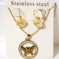 Stainless steel jewelry Earrings necklaces  set Wholesale