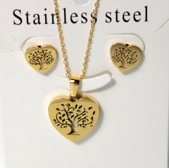 Stainless steel jewelry Earrings necklaces  set Wholesale