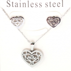 Stainless steel jewelry Earrings necklaces  set Wholesale