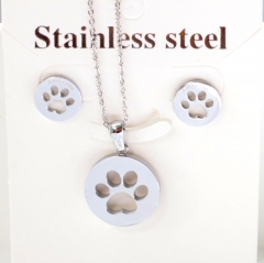 Stainless steel jewelry Earrings necklaces  set Wholesale