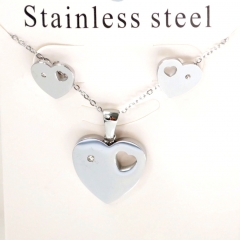 Stainless steel jewelry Earrings necklaces  set Wholesale