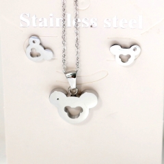 Stainless steel jewelry Earrings necklaces  set Wholesale