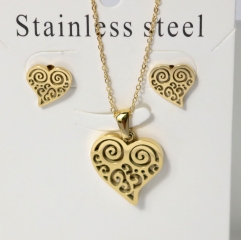 Stainless steel jewelry Earrings necklaces  set Wholesale
