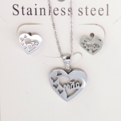 Stainless steel jewelry Earrings necklaces  set Wholesale