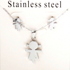 Stainless steel jewelry Earrings necklaces  set Wholesale