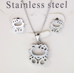 Stainless steel jewelry Earrings necklaces  set Wholesale