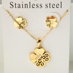 Stainless steel jewelry Earrings necklaces  set Wholesale