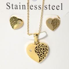 Stainless steel jewelry Earrings necklaces  set Wholesale
