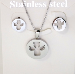 Stainless steel jewelry Earrings necklaces  set Wholesale