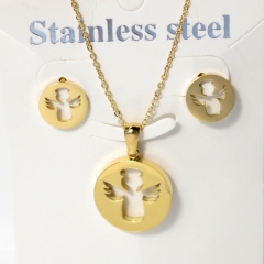 Stainless steel jewelry Earrings necklaces  set Wholesale