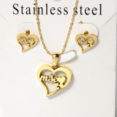 Stainless steel jewelry Earrings necklaces  set Wholesale