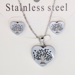 Stainless steel jewelry Earrings necklaces  set Wholesale