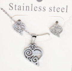 Stainless steel jewelry Earrings necklaces  set Wholesale