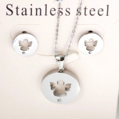 Stainless steel jewelry Earrings necklaces  set Wholesale