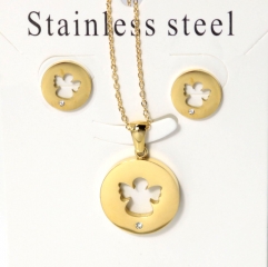 Stainless steel jewelry Earrings necklaces  set Wholesale