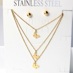 Stainless steel jewelry Earrings necklaces  set Wholesale