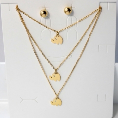 Stainless steel jewelry Earrings necklaces  set Wholesale