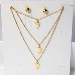 Stainless steel jewelry Earrings necklaces  set Wholesale