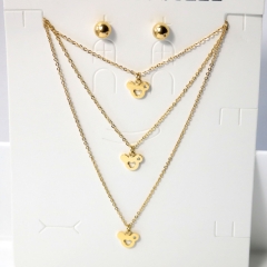 Stainless steel jewelry Earrings necklaces  set Wholesale