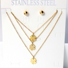 Stainless steel jewelry Earrings necklaces  set Wholesale