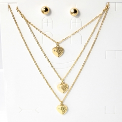 Stainless steel jewelry Earrings necklaces  set Wholesale