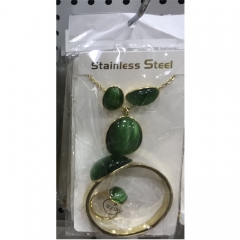 Stainless steel jewelry Earrings Bracelet necklaces  set Wholesale