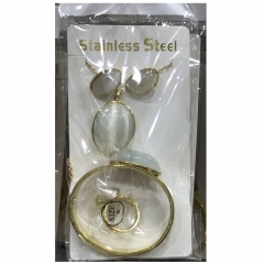 Stainless steel jewelry Earrings Bracelet necklaces  set Wholesale