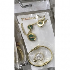 Stainless steel jewelry Earrings Bracelet necklaces  set Wholesale