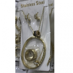 Stainless steel jewelry Earrings Bracelet necklaces  set Wholesale