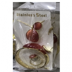 Stainless steel jewelry Earrings Bracelet necklaces  set Wholesale