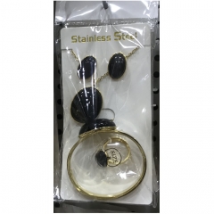 Stainless steel jewelry Earrings Bracelet necklaces  set Wholesale
