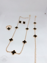 Stainless steel jewelry Earrings Bracelet necklaces Ring  set Wholesale