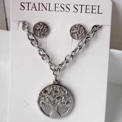 Stainless steel jewelry Earrings necklaces  set Wholesale