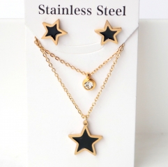 Stainless steel jewelry Earrings necklaces  set Wholesale