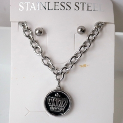 Stainless steel jewelry Earrings necklaces  set Wholesale