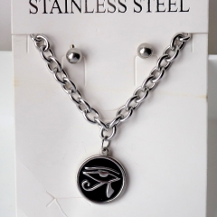 Stainless steel jewelry Earrings necklaces  set Wholesale