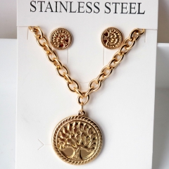 Stainless steel jewelry Earrings necklaces  set Wholesale