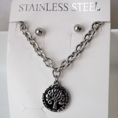 Stainless steel jewelry Earrings necklaces  set Wholesale
