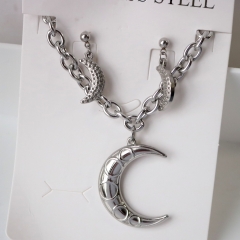 Stainless steel jewelry Earrings necklaces  set Wholesale
