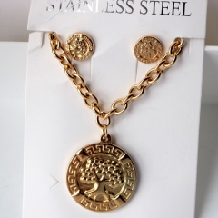 Stainless steel jewelry Earrings necklaces  set Wholesale