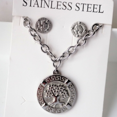 Stainless steel jewelry Earrings necklaces  set Wholesale