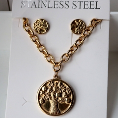 Stainless steel jewelry Earrings necklaces  set Wholesale