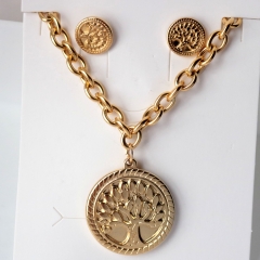 Stainless steel jewelry Earrings necklaces  set Wholesale