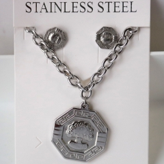 Stainless steel jewelry Earrings necklaces  set Wholesale