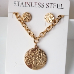 Stainless steel jewelry Earrings necklaces  set Wholesale