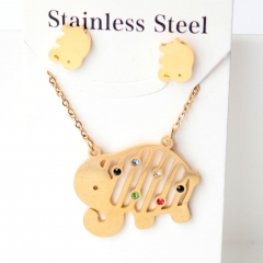 Stainless steel jewelry Earrings necklaces  set Wholesale
